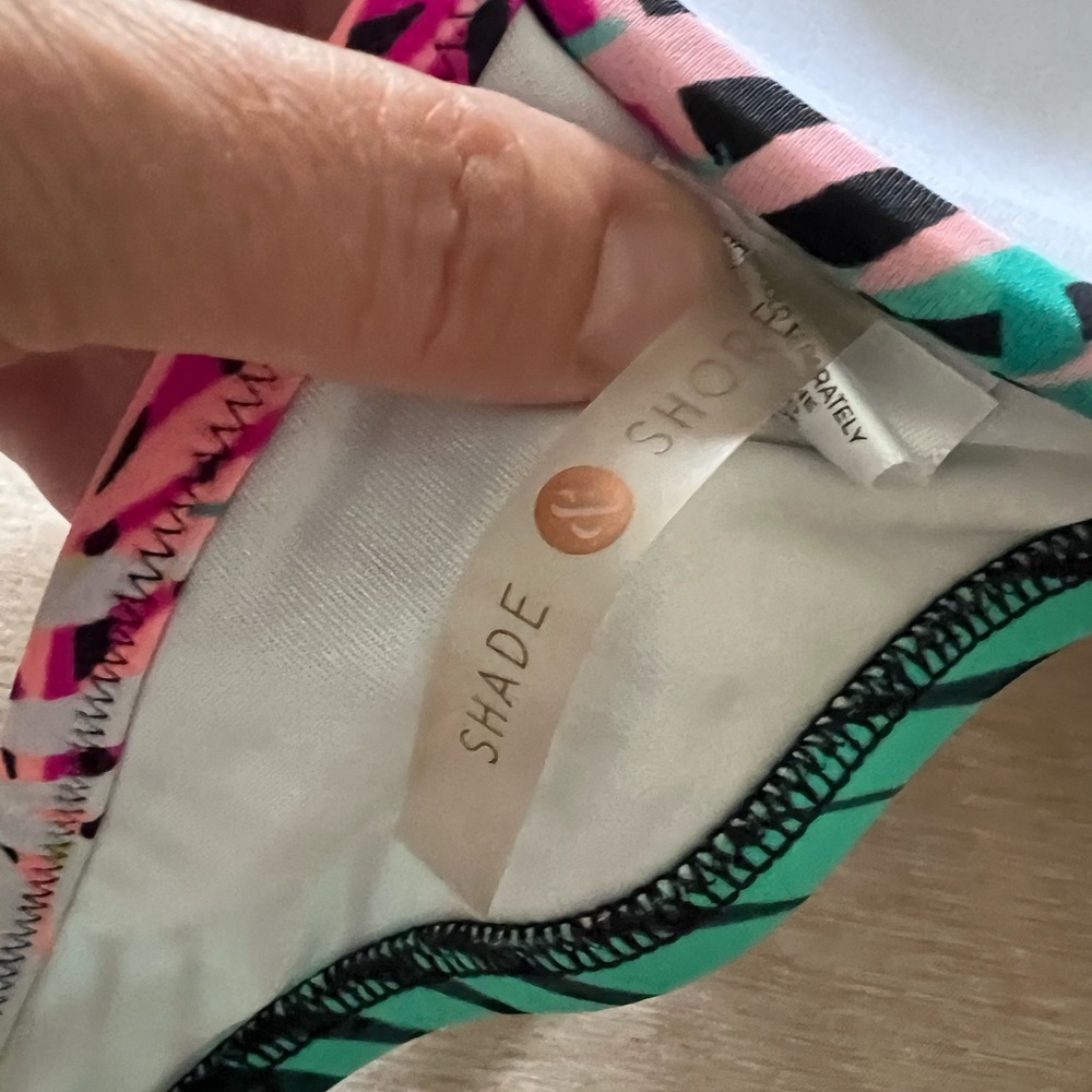 Shade & Shore Push Up Padded Bikini Top Multi Color Print Size 36D - Picture 6 of 12